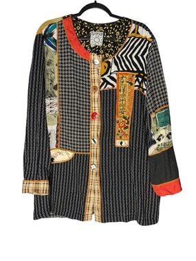 Surya Button Top Medium Boho Patchwork Artsy Eclectic Oriental Lagenlook Style